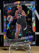 2025 Panini WNBA Prizm A'ja Wilson Ice Prizm #76 Las Vegas Aces