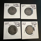 SEATED LIBERTY QUARTER LOT X4 NO RESERVE 1854, 1857, 1859, 1861