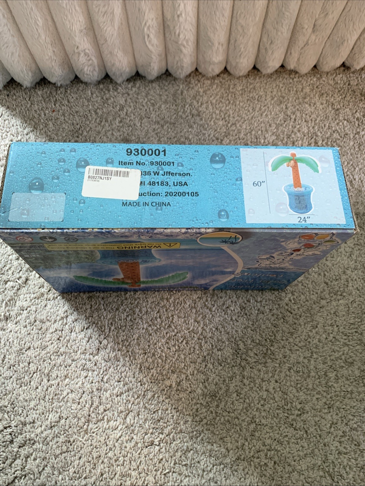 60” Inflatable Palm Tree Cooler, Summer Swimming Party Decoration, Party