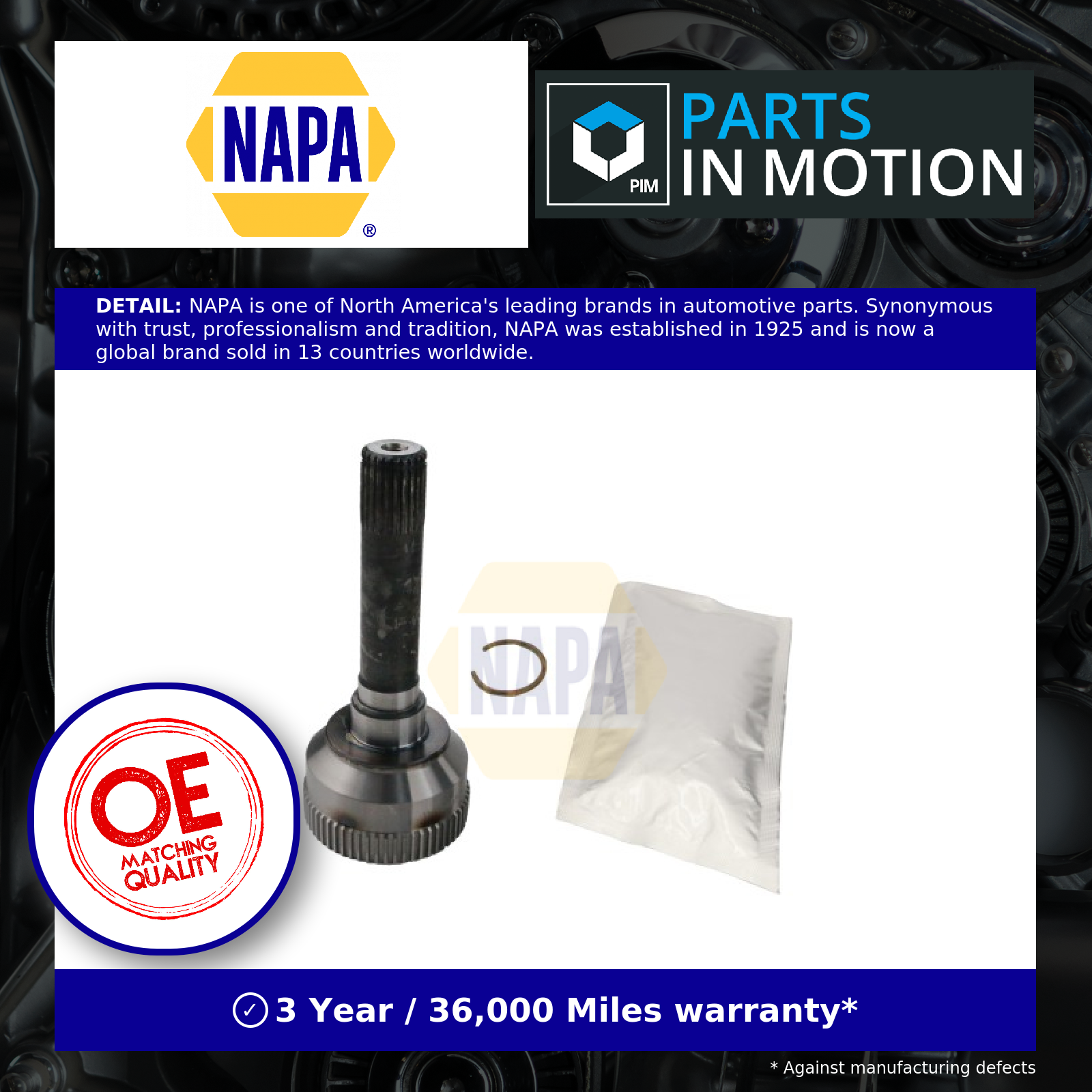 CV Joint fits LAND ROVER DEFENDER L316 2.5D Front Outer 90 to 16 C.V. Driveshaft - Image 4