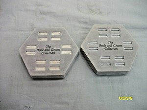 2-  Vintage 12 Slot  Ring  Display Tray Case