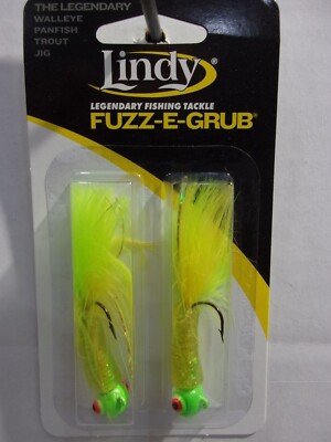 Lindy Fuzz-E Grub Jigs Hot Yellow; 1/4 oz. Lindy Fuzz-E Grub Jigs Hot Yellow; 1/4 oz.