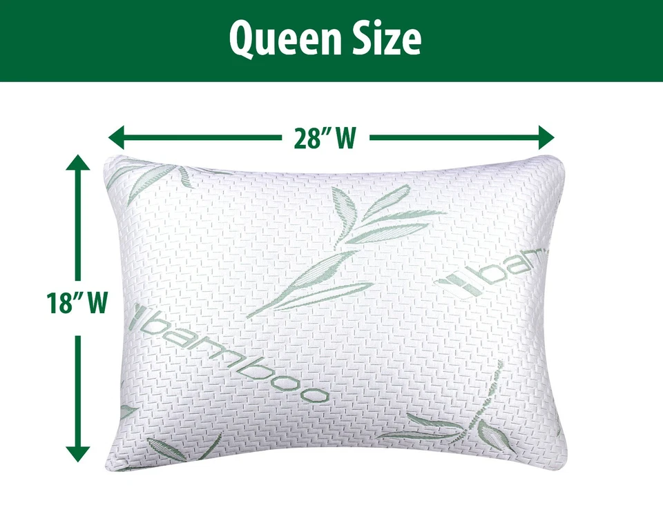 Bamboo Hypoallergenic Shredded Memory-Foam Pillows with Washable Cover - Image 4 of 4