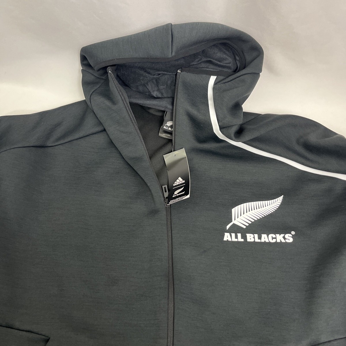 Adidas Rugby New Zealand Anthem Full Zip Hoodie Jacket CW3147 All
