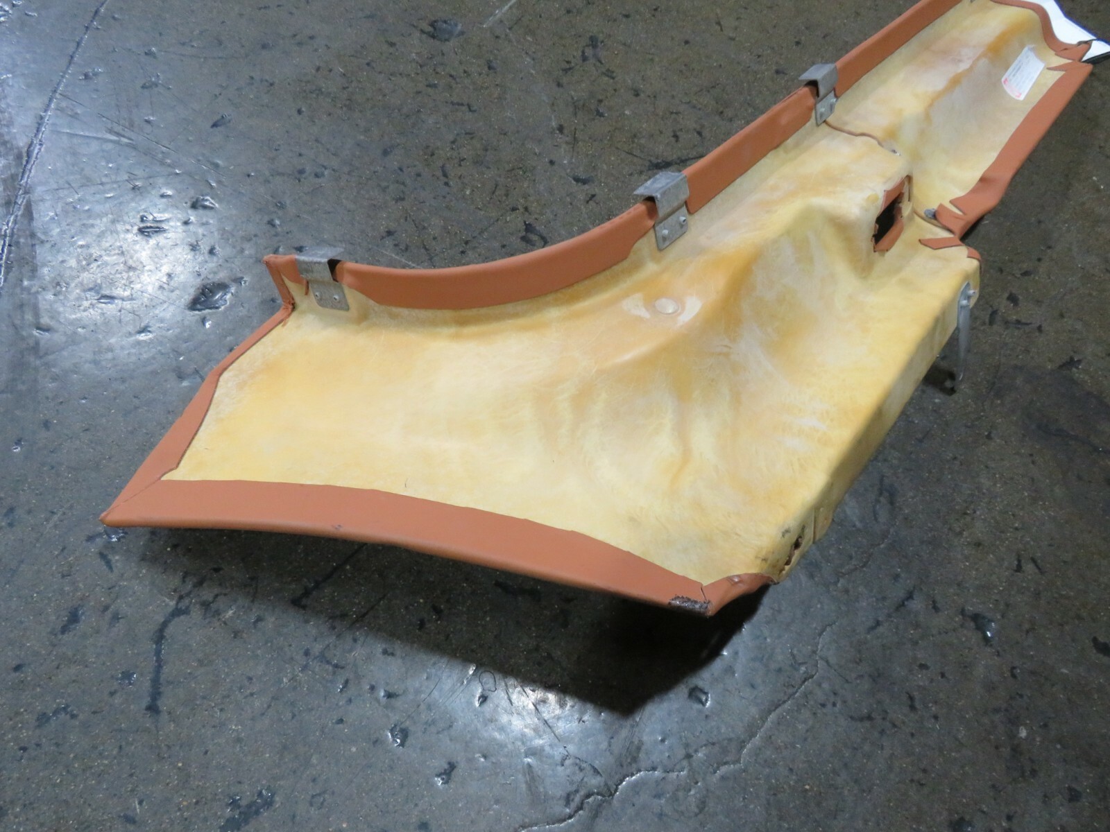 Ferrari 599 GTB, LH, Left, Sill Trim Panel, Tan, Used, Damaged, P/N 69378600