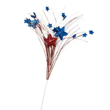 Factory Direct Craft Glittered Americana Star Spray