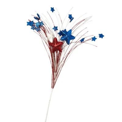 Factory Direct Craft Glittered Americana Star Spray
