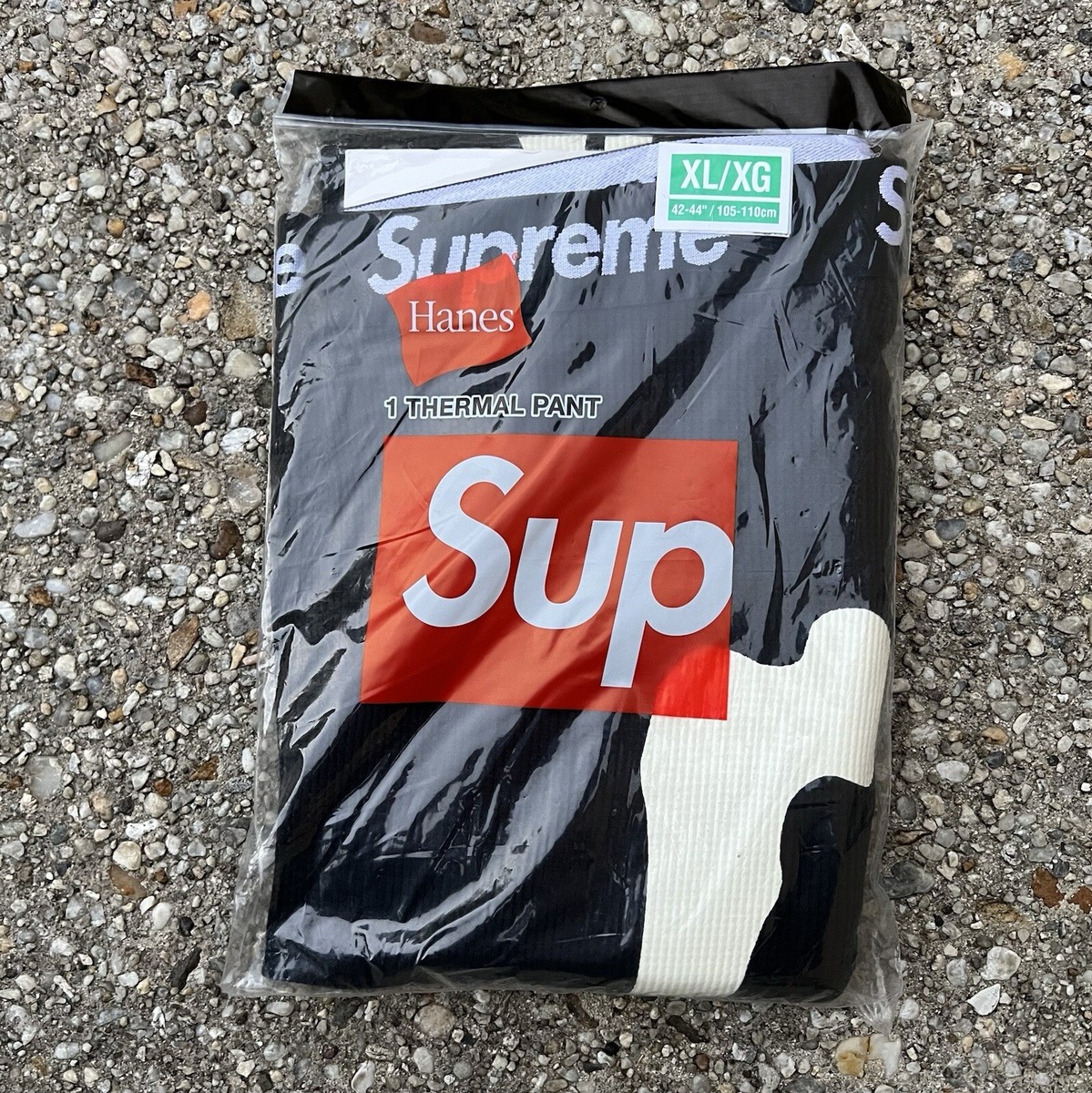 Supreme x Hanes Bones Thermal Pant Black/White Men's XL NEW Supreme x Hanes Bones Thermal Pant Black/White Men's XL NEW