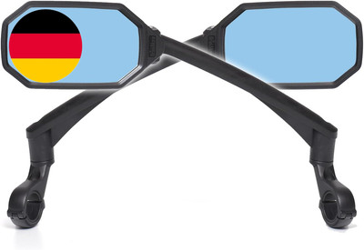 Fahrrad Lenker Spiegel 1PAIR, High-Definition Anti-Glare Blue Convex Glas Linse 