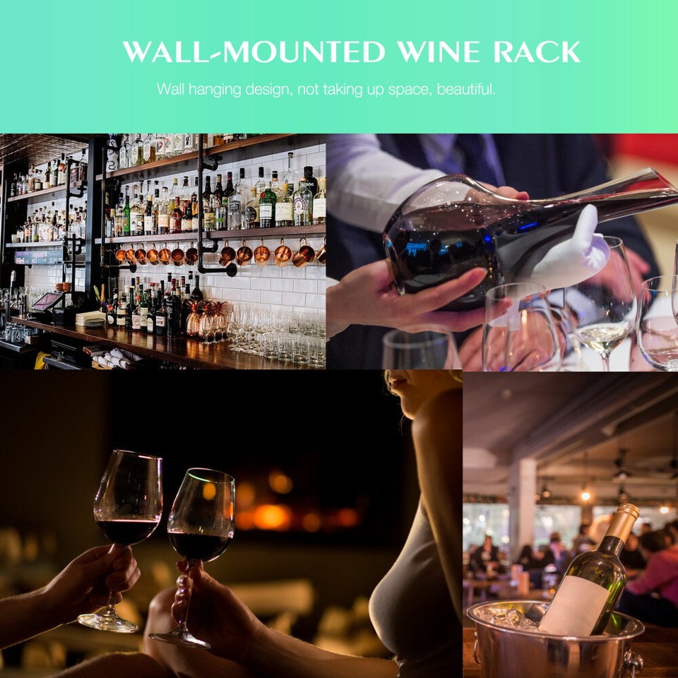 6 Pcs Wine Cup Display Hanger Wall Mounted Rack Modern Racks eBay