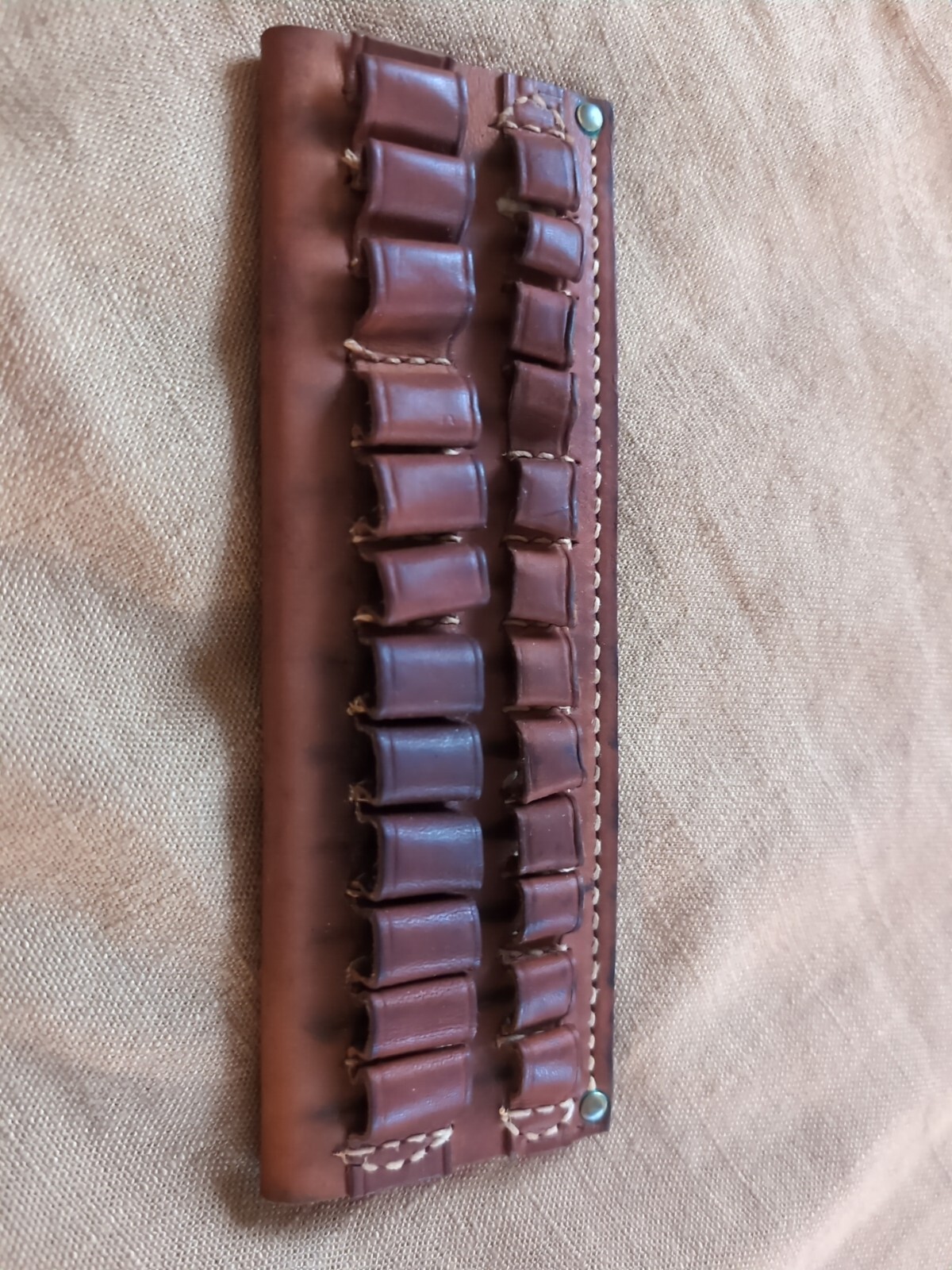 Leather Ammo Belt Slide Holder 30-06