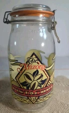 Vintage 2 Liter Arizona Pistachio Co. Jar Le Tarfait Super Big Mason Jar France