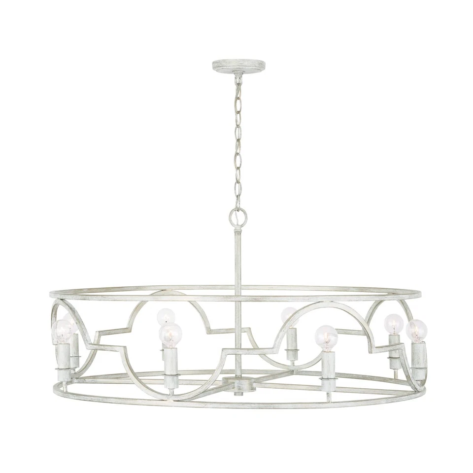 Pingente de tambor Capital Lighting 338582WW Demi French Country metal, 8 luzes 480 para - Imagem 4 de 4