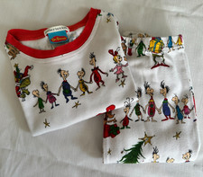 Pottery Barn Kids-Snug Fitting Dr Seuss/Grinch Xmas/Holiday pajamas size 10