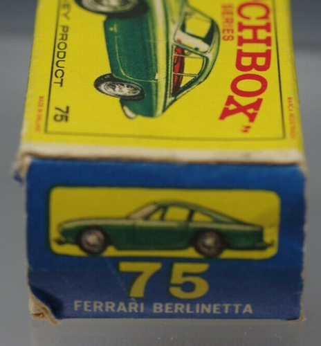 MATCHBOX LESNEY FERRARI BERLINETTA #75 VINTAGE MADE ENGLAND VG CONDITION - Picture 7 of 7