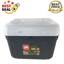 42-Can Capacity 30 QT Hard Side Cooler Portable Ice Chest Box for Picnic Fishing