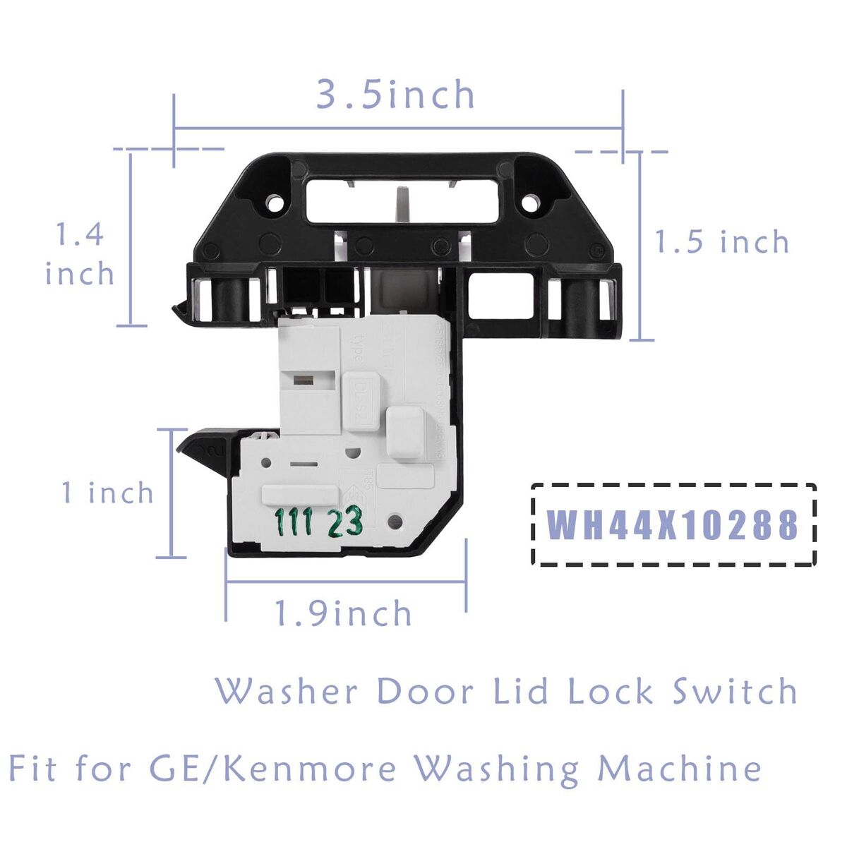 WH44X10288 Washer Door Lid Lock Switch Replacement for GE WH44X10288 Washer Door Lid Lock Switch Replacement for GE