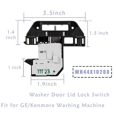 WH44X10288 Washer Door Lid Lock Switch Replacement for GE