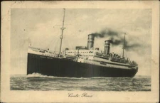 Lloyd Sabaudo Steamship CONTE ROSSO c1910 USED Postcard