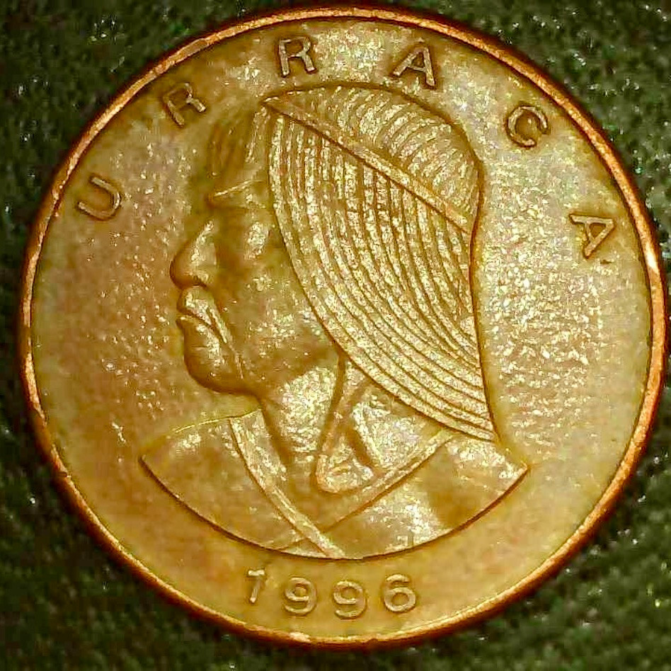 1996 Chief Urraca Republic of Panama One Cent Penny Foreign