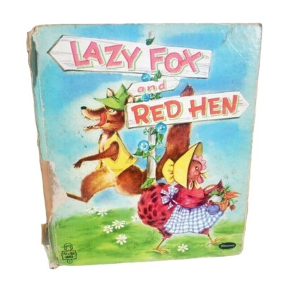 Lazy Fox And Red Hen Whitman Book Vintage
