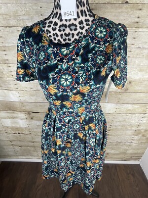 NWT LuLaRoe Women's Size Small Amelia Dress, Pocket Dress, Zipper, BRAND NEW