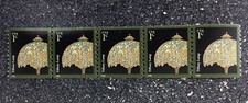 2008US #3758A 1c Tiffany Lamp - Coil Strip of 5  Mint  NH