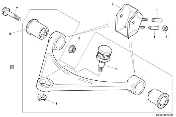 Bentley Arnage & Rolls Royce Silver Seraph Upper Control Arm