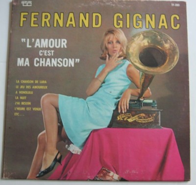 FERNAND GIGNAC : L'Amour c'est ma chanson LP Record Smoking Woman Cover