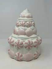Pastel Pink Peppermint Candy Cookie Jar Holiday by Peppermint & Pine Christmas