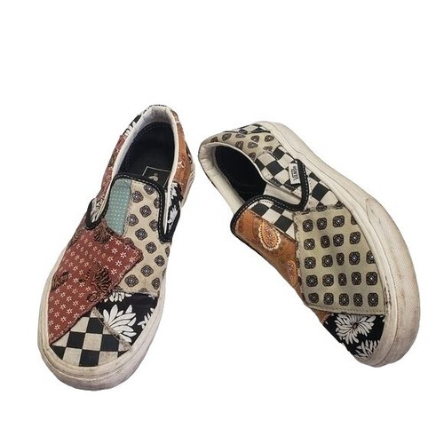 vans tiger patchwork slip on