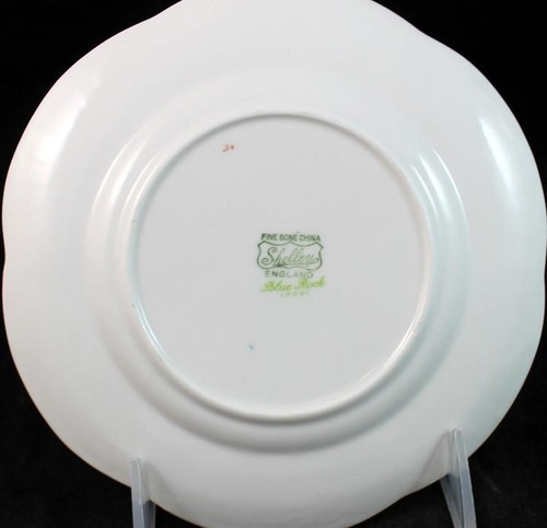Shelley Blue Rock Coupe Cereal Bowl and Bread and Butter Plate 13591 - Picture 3 of 7