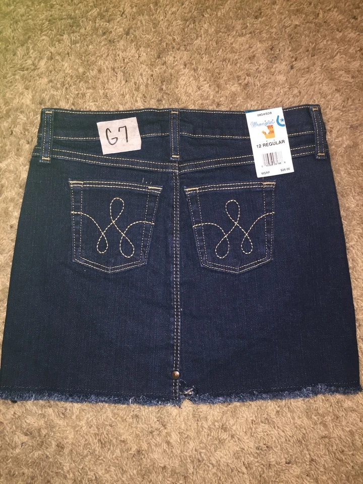 Saia azul escura regular Youth GIRLS NEW WRANGLER tamanho 12 - Imagem 2 de 2