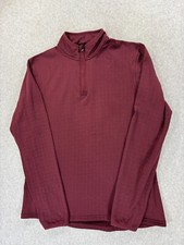 Gymshark 1/4 Zip Long Sleeve Fleece Pullover Shirt Men's Large Maroon