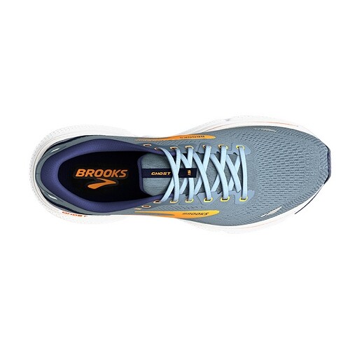 Brooks Ghost 15 Flintstone Grey Orange Men Running Shoes