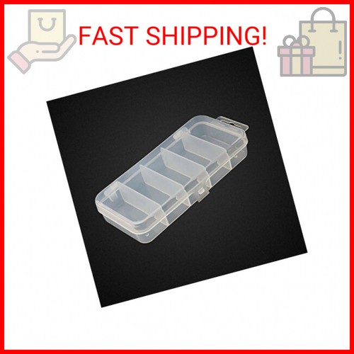 Honbay 2PCS 5x2.4x1Inch Small Clear Visible Plastic Fishing Tackle Accessory Box