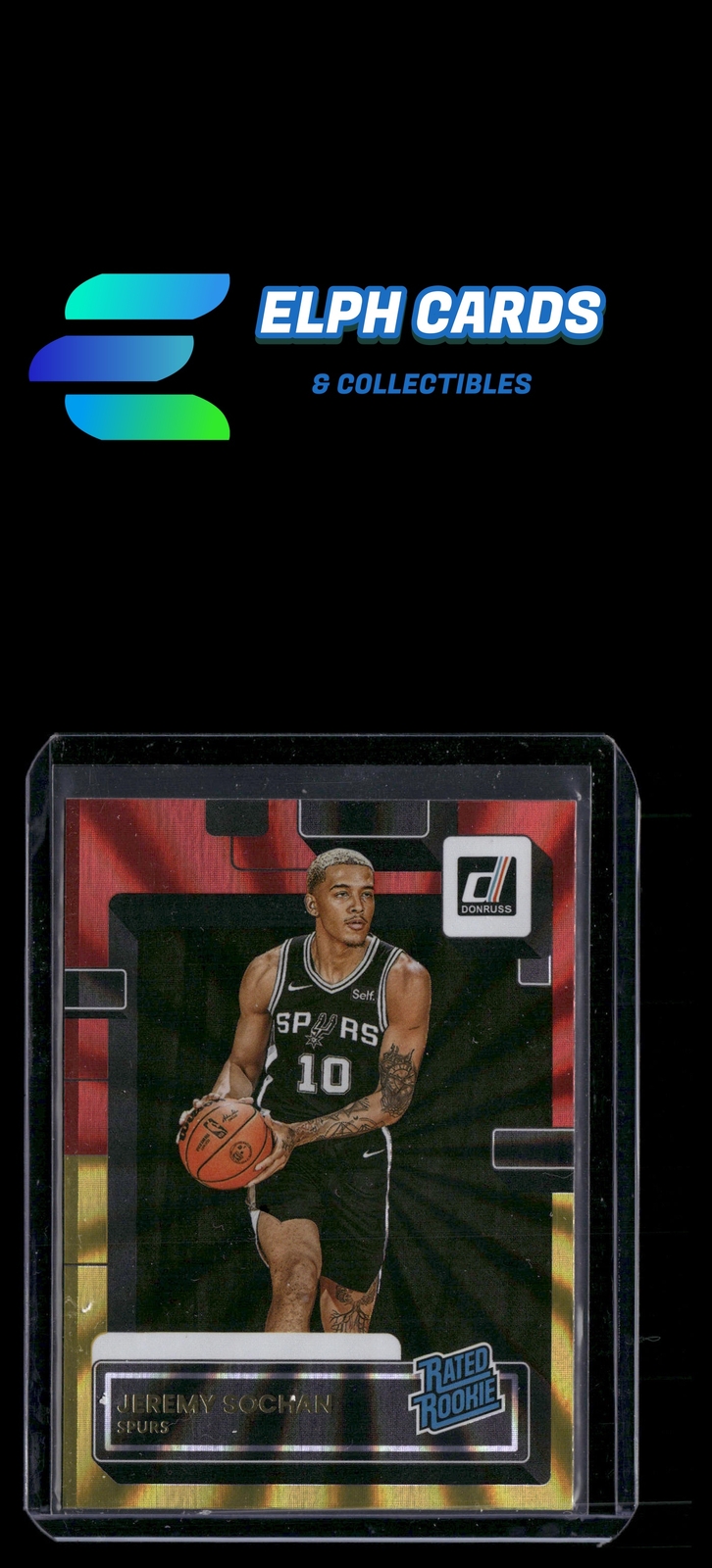 2022-23 Donruss #209 Jeremy Sochan Holo Laser Red/Gold