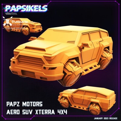 Papz Motors Aero SuV Xterra 4x4 - Papsikels - Cyberpunk Tabletop Wargaming Scifi
