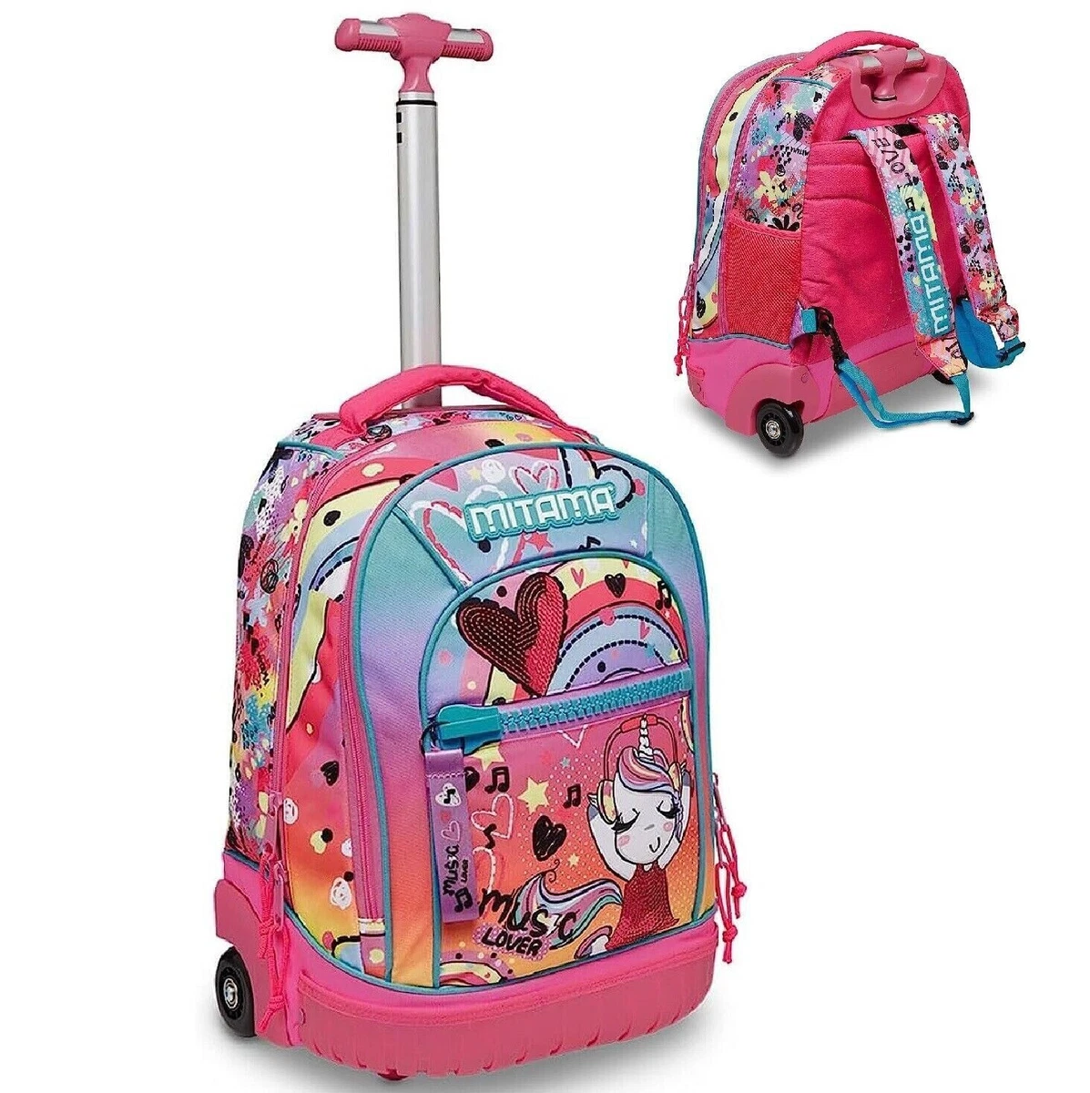 Mitama Unicorno Grande Zaino Con Ruote Trolley Ragazza Bambina Scuola  Elementare 8026624642657