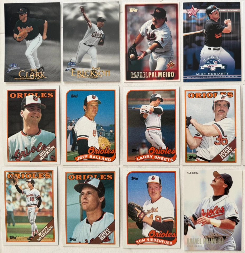 巴尔的摩金莺队 20 世纪 70 年代 - 2000 年代棒球集换卡 51 张带名人堂新秀 — 第 4/4 张图片