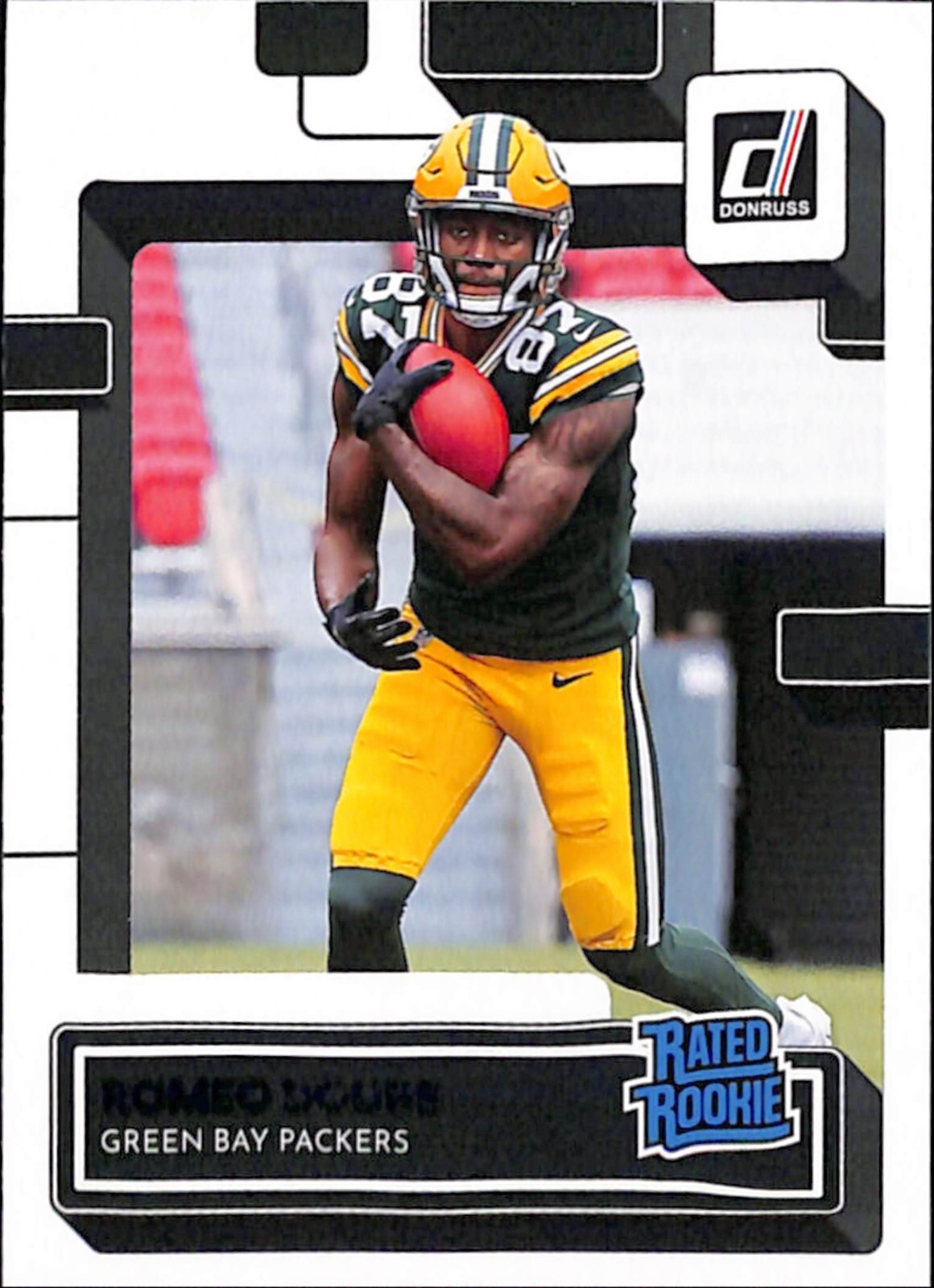Romeo Doubs 2022 Donruss Football Rated Rookie #335 Green Bay Packers RC
