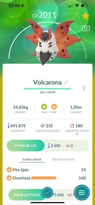 Volcarona  | Tr-de 20K Stardust