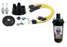 Distributor Ignition Tune Up Kit 6v Hot Coil For John Deere Tractor - 2 Cyl Gas