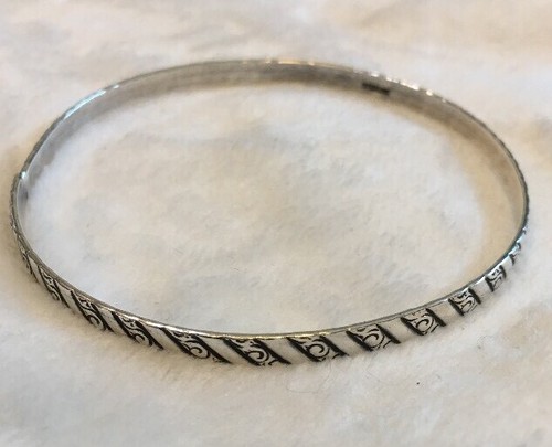 Schöner Nachlassverkauf klassischer massiver Sterling Silber Armreif gestempelt STERLING - Bild 6 von 6