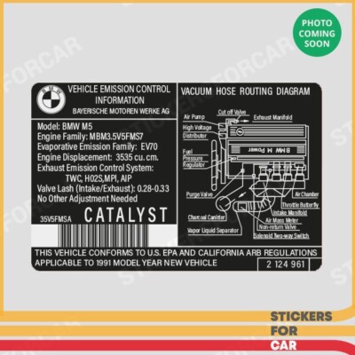 BMW E34 M5 Label Exhaust Emission Control - 2124961 | eBay ジョンストンズカシミアストール