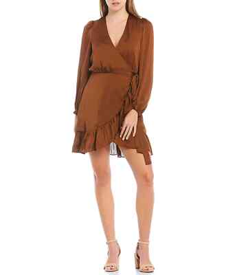 chinese dress ladies Momyknows Brown Knit Ruffle Beackless Flare Sleeve Maternity Maxi Dress Brown / XL main image 0