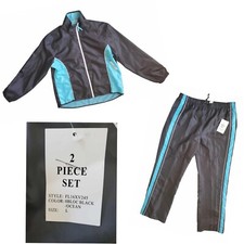 Vtg 80s 90s Windbreaker Set Womens L Jacket Pants Track Suit Active Hip Hop NEW