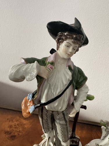 Sitzendorf porcelain Working Man & Maid . VGC - Picture 14 of 17