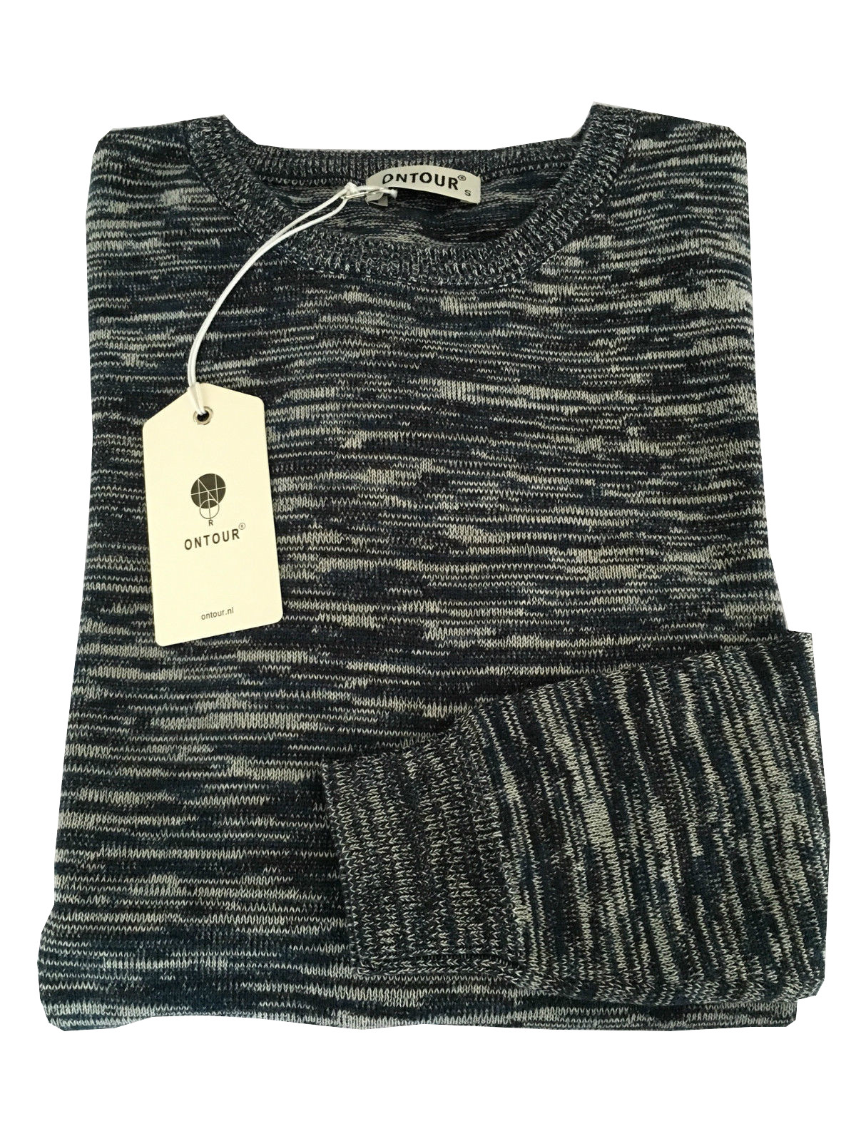 Трикотаж Herren Langarm Blau Melange ONTOUR из 100 хлопка от Baumwolle приталенный 14390₽