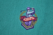 Vintage Chaps Ralph Lauren Sweater Size M 70s 80s Green Cotton Cardigan Made USA